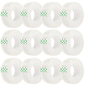 OWLKELA 12 Rolls Clear Tape Refills, Transparent Tape, All-Purpose Transparent Glossy Tape Rolls for Office, Home, School（60U）