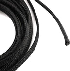 E-outstanding 5M/16.4ft Cable Sleeve Black Insulated Braided Sleeve 6mm / 1/4Inch Wire Protection Flexible Cable Sock