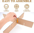 10 Set Moving Box Divider Kits, Short Cardboard Packing Dividers for Separating Fruit, Kraft Paper Box Inserts board Safe Shipping Supplies for Glass