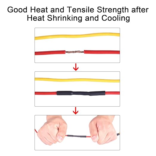 XHF 1/4 Inch 20Ft 3:1 Waterproof Heat Shrink Tubing Roll Marine Grade Adhesive Lined Heat Shrink Tube, Insulation Sealing Oil-Proof Wear-Resistant Black