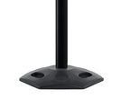 CCW Series WBB-200D - Set of 2 Retractable Dual Belt Barrier Stanchion, Heavy Duty Rubber Base, Black Post (11 Foot Belt, Maroon Belt)