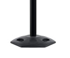 CCW Series WBB-200D - Set of 2 Retractable Dual Belt Barrier Stanchion, Heavy Duty Rubber Base, Black Post (7.5 Foot Belt, Yellow with"Beware Open Pit" Black Letters Belt)