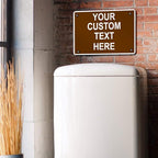 Aluminum Weatherproof Metal Sign Multiple Sizes Custom Personalized Text Here Brown White Recreational Horizontal Street Signs 10x7Inches
