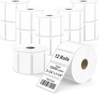 Compatible DYMO 30334 (2-1/4" x 1-1/4") Direct Thermal Multipurpose Labels, Barcode/FNSKU Address Stickers Replacement for DYMO LabelWriter 450, 4XL, Rollo, Zebra (12 Rolls / 12000 Labels), TRSTGIX