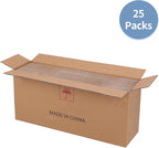 Hoikwo 12x4x3 Shipping Boxes Set of 25, White Corrugated Cardboard Box for Small Business for Packaging Mailing