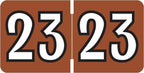 2023 MINI Year Stickers, Doctor Stuff 2023 Chart Stickers, Brown Colored, Colwell Jewel Tone Style, USA Made Year Stickers for End Tab File Folders, 250/Pack, 1 Package, 1/2" x 1" - Small Labels