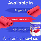 12" x 1200" (100 ft) Red Kraft Paper Roll (Value Pack of 2), 45 lbs Thickness, Made in USA Colored Kraft Paper for School, Bulletin Board - Odorless, Non-Toxic, Safe for Kids