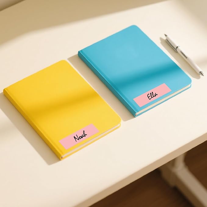 3 × 1 Inches Pink Rectangle Color Coding Labels 1000 PCS, Self-Adhesive Writable Waterproof Vinyl Blank Sticker Roll for Office Home School Business