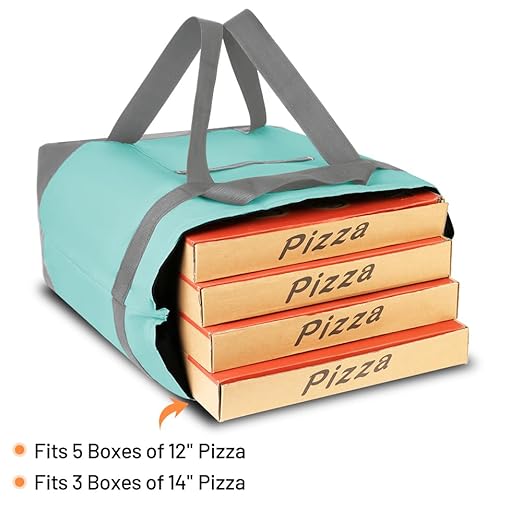 2Pk Insulated Reusable Tote Bag for Grocery Shopping for Women/Men, Pizza/Food Delivery Bag to Keep Food Cold/Hot for Professional Catering, Cooler bags for Travel/Beach/Picnic, Green