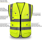 High Reflective Safety Vest for Men Women Breathable With Pocket Zipper for Build Oudoor Work Meet ANSI/ISEA Standard