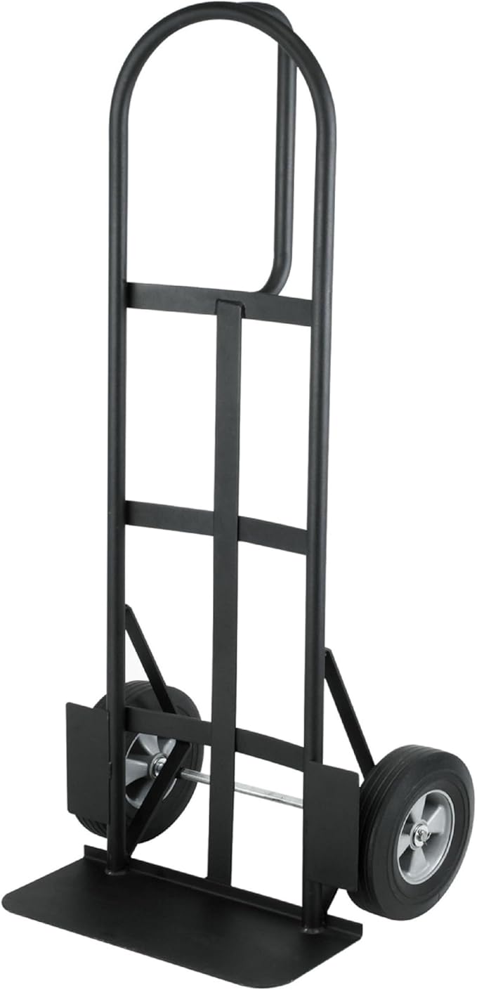 Olympia Tools 800 Lb Steel Hand Truck with D Handle and 10" Pneumatic Wheels for Home and Office Use