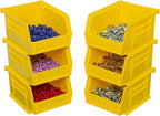 Akro-Mils 30210 AkroBins Plastic Storage Bins, Space-Saving Stackable Bins for Garage, Pantry, Craft Organization, 5-" x 4-" x 3-", Yellow, 24-Pack
