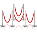 6Pcs Sliver Stanchion Post Queue Velvet Ropes and Posts with Soild Base and 4pcs 5 Ft Red Velvet Ropes Carpet Ropes Posts Stanchion Set Crowd Control Barriers for Party Supplies