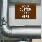 Aluminum Weatherproof Metal Sign Multiple Sizes Custom Personalized Text Here Brown White Recreational Horizontal Street Signs 10x7Inches