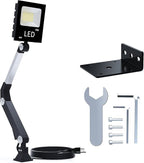 3000 Lumens LED Machine Light with 1M Cable, Adjustable Gooseneck Arm & Screw Base for Drill Press, Lathe, Workbench, Garage