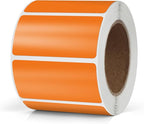 Orange Rectangle Stickers 2 x 1 Inch Color Coding Labels Vinyl Roll Self-Adhesive Waterproof Removable 500 PCS
