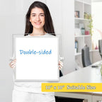 Dry Erase Magnetic White Board, 10" x 10" Double-Sided Desktop Whiteboard with Stand, Portable Small Whiteboard Set for Drawing, Office, Home, School