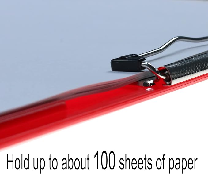 Acocony 11x17 Clipboard Landscape Extra Large Clipboard Low Profile Clip 11 x 17 Clipping Board Plastic Red Pack of 1