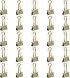JAM PAPER Colorful Binder Clips - Small - 3/4 Inch (19 mm) - Gold Binderclips - 25/Pack