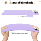 Hongri Plastic Clipboard with Pen Holder, Purple 8.5x11 Letter Size Clip Board for Classroom, Office, Students, Nurses and Women, Low Profile Clip, Size 12.5 x 9 in(Pack of 2)