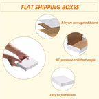 HORLIMER 6x4x1 inches Shipping Boxes Set of 50, White Corrugated Cardboard Box Literature Mailer