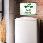 Aluminum Weatherproof Metal Sign Multiple Sizes Custom Personalized Text Here White Green Directions Horizontal Street Signs 24x18Inches