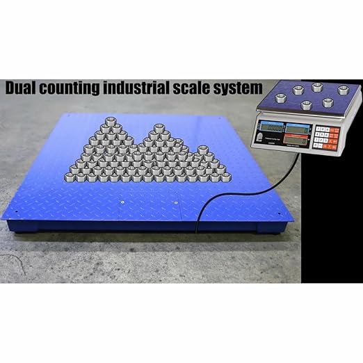 Liberty Scales LS-700-DC Dual Counting Smart Weighing Systems, Size 24" x 24" (4' x 4') - C-Scale (33 lb x .001 lb) / Floor Scale 5000 lb x 1 lb