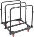 Undercat Steel Panel Truck, Heavy Duty Lumber Drywall Dolly, 1400lbs Platform Truck with 4 Swivel Casters, Flatbed Cart with 3 Side Handrails & Bottom Crossbar for Warehouse, Garage, Home, Black