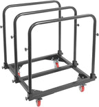 Undercat Steel Panel Truck, Heavy Duty Lumber Drywall Dolly, 1400lbs Platform Truck with 4 Swivel Casters, Flatbed Cart with 3 Side Handrails & Bottom Crossbar for Warehouse, Garage, Home, Black