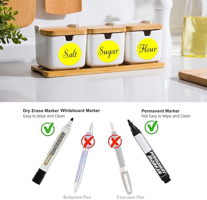 500 PCS Dot Sticker Tape 2" Inch Round Color Coding Labels Removable Writable Circle Floor Decal for Marking Organizing Social Distancing Yellow