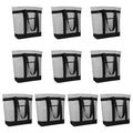 Insulated Cooler Bag, 10PK Insulated Tote Bag for Grocery Shopping, Cooler Bags for Travel/Beach/Picnic, Pizza/Food Delivery Bag to Keep Cold/Hot (Oxford Cloth, Non-Waterproof, Grey)