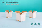 5x5x5 inch Small Shipping Boxes, White Corrugated Cardboard Boxes for E-Commerce, Mailing, Storage, Gifts Wrapping, 30 Pack