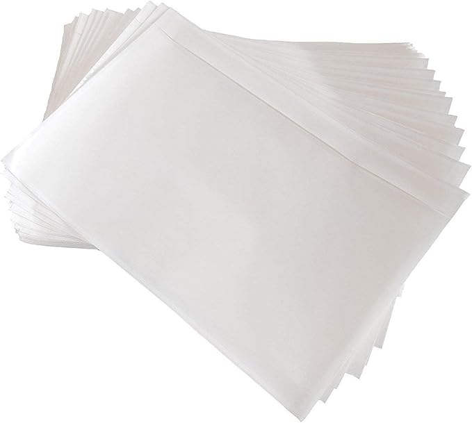 7.5" x 5.5" Clear Self-Adhesive Top Loading Packing List/Shipping Label Envelopes Pouches (800 Pack)