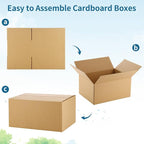 Famagic Small Shipping Boxes 6x6x6 Inch 10 Pack Brown Box Corrugated Cardboard Boxes for Packaging Small Business, Mailing Boxes for Shipping