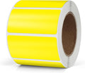 Yellow Rectangle Stickers 2 x 1 Inch Color Coding Labels Vinyl Roll Self-Adhesive Waterproof Removable 500 PCS