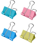Ufmarine Medium Binder Clips 1.25 inch Length, (40 Pcs) Colorful Paper Clips Medium for Office