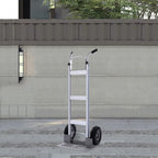 LEADALLWAY Aluminum Hand Trucks Heavy Duty with 10“ Rubber Inflatable Wheels,2 Wheel Dolly 550lbs Capacity