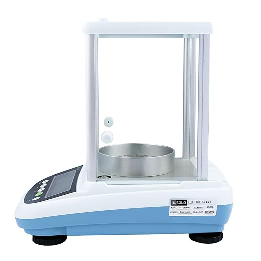 U.S. Solid Semi-Micro Lab Scale, 82 g x 0.01 mg / 220 g x 0.1 mg, Analytical Balance 10 Weighing Units, Automatic Internal Calibration, RS232 Interface, Multi-Language Support (EN, FR, DE, IT, ES, PT)