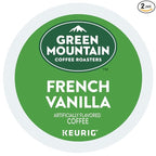 Green Mountain Coffee, French Vanilla, Single-Serve Keurig K-Cup Pods, Light Roast Coffee, 48 Count (2 Boxes of 24 Pods)