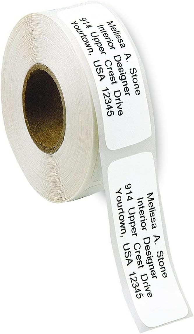 Personalized Return Address Labels, Roll of 125 Gloss White Self-Adhesive Labels Without Dispenser, Customize with Name & Shipping Address, Colorful Images