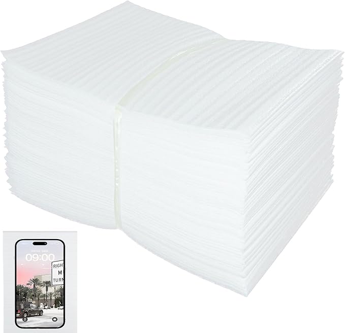 6''x8''Small Foam Pouches, 50PCS Cushioning Foam, Packing Supplies for Moving and Packing, Foam Pouches for Small Fragile Items/Electronic Products/Cosmetic Products/Jewelry/Glasses/Cups.