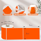 3 X 5 Inch Printable Waterproof Rectangle Color Coding Labels, 300 Per Roll Adhesive Color Coding Stickers for Bar-Codes, Address, Small Business Labeling, Fluorescent Orange