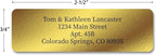 Personalized Return Address Labels, Roll of 125 Gold Foil Self-Adhesive Labels Without Dispenser, Customize with Name & Shipping Address, Colorful Images