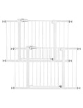 Babelio Baby Gate, 29-48 Inch Auto Close Pet Gate PressGuard P7, Easy Install Pressure-Mounted Safety Gate, Extra Wide Pet Gate for Stairs and Doorways, 2 Pack White