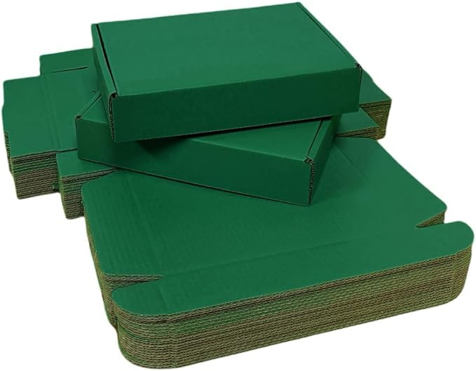 50 Pcs 7.9 x 4 x 1.2 inches Shipping Boxes for Small Business Cardboard Corrugated Mailer Boxes for Shipping Packaging Holidays Craft Gifts Phone Case Packaging (Hunter Green, 7.9 x 4 x 1.2")