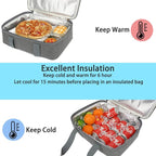 Insulated Casserole Carrier Bag - Large Portable Hot and Cold Food Storage Tote with Handles Thermal Bag for Parties, Picnics, Camping, Travel,Fits 9"x13" Baking Dish,Grey