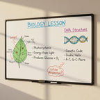 Magnetic Dry Erase Board 60x36 Inches, Large Wall Mount Whiteboard with Aluminum Frame - DexBoard Premium White Board for Office & Home, Smooth Writing Surface, Black Frame