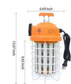 100W LED Temporary Work Light Waterproof Lights Construction Lights Work Site Lighting Temporary Construction Lighting 15500Lm 5000K Daylight White Lighting for Construction Job Site