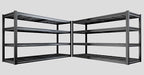 62" W Garage Shelving Heavy Duty, 4 Tier Garage Shelves, 27" D Adjustable Storage Shelving Unit, Commercial Metal Shelf for Warehouse, Pantry, School, Shop, 62" Wx27 Dx62 H, 2 Pack