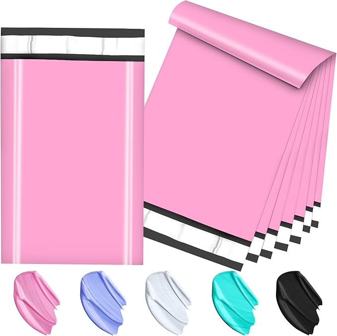 120PC Poly Mailers 6x9 Inch Pink Shipping Envelopes Bags Shipping Bags with Self Adhesive Waterproof and Tear-Proof Postal Poly Mailers